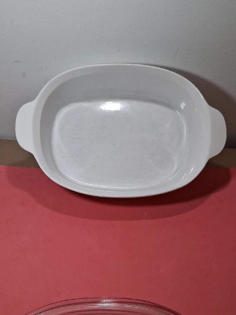 Corning Ware F-14-B French White STONEWARE 4 Qt. Oval Casserole W/ Lid